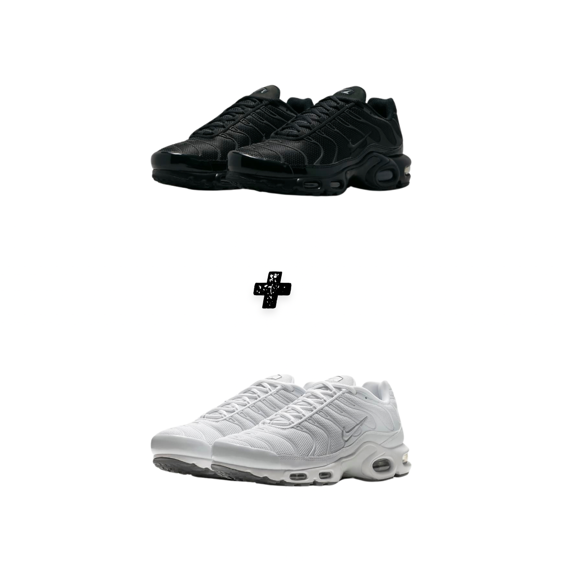 Lot de 2 Paires Air Max Plus Black/White-Grey